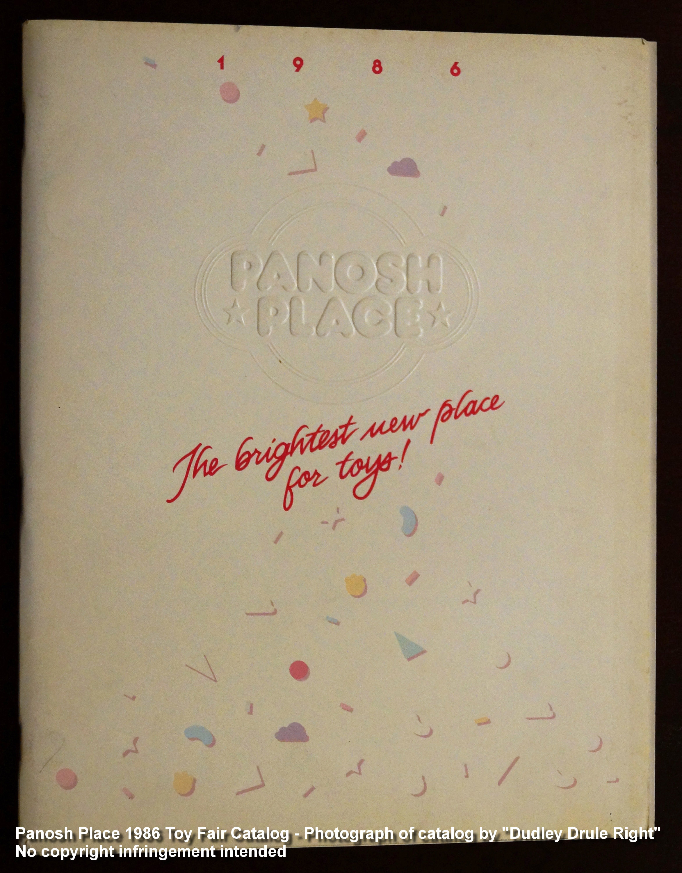Panosh Place 1986 Toy Fair Catalog - Front Cover