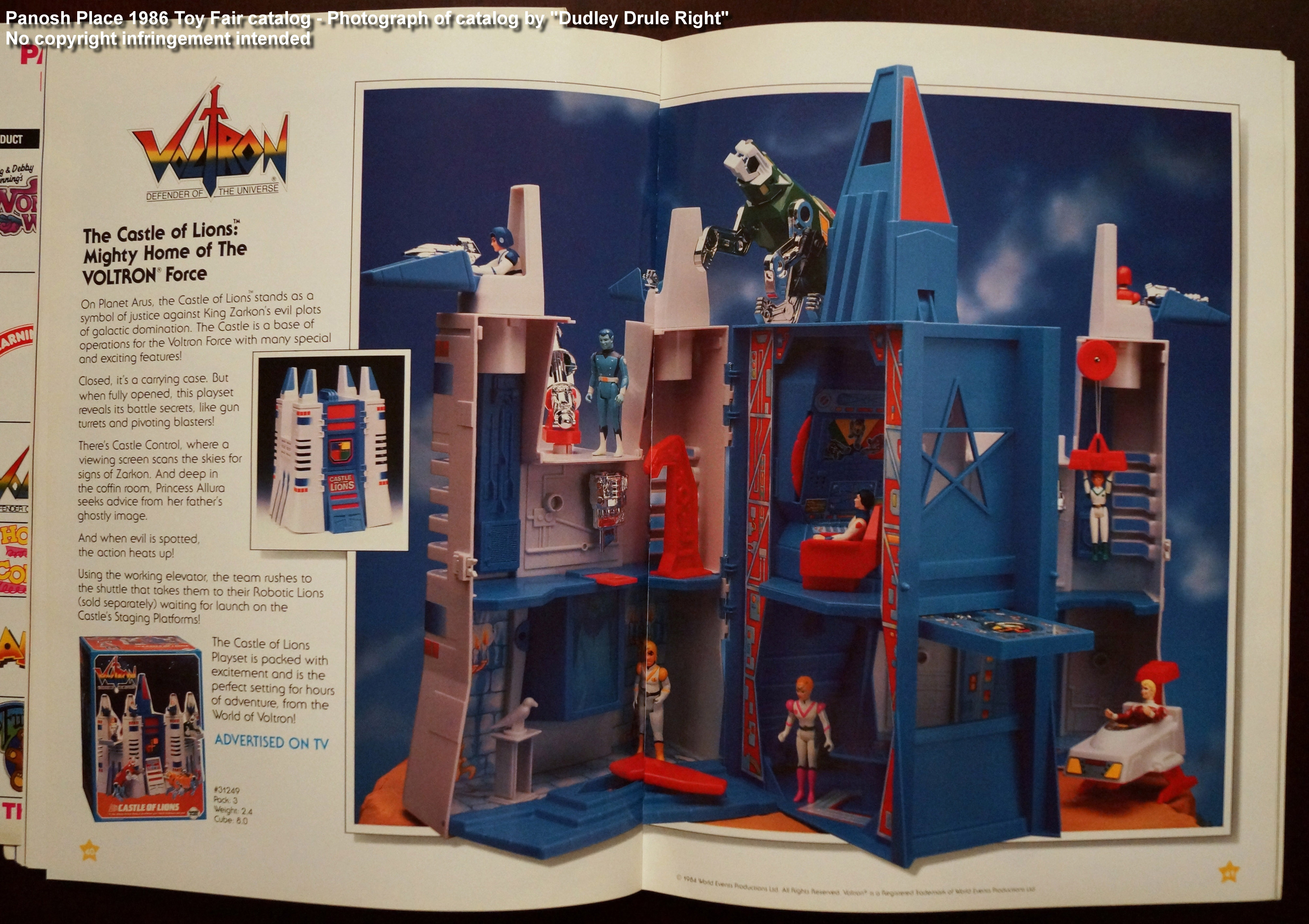 Panosh Place 1986 Toy Fair Catalog - Pages 40 and 41 (Voltron Castle of Lions)